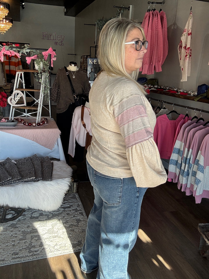 Oversized Colorblock Knit Top
