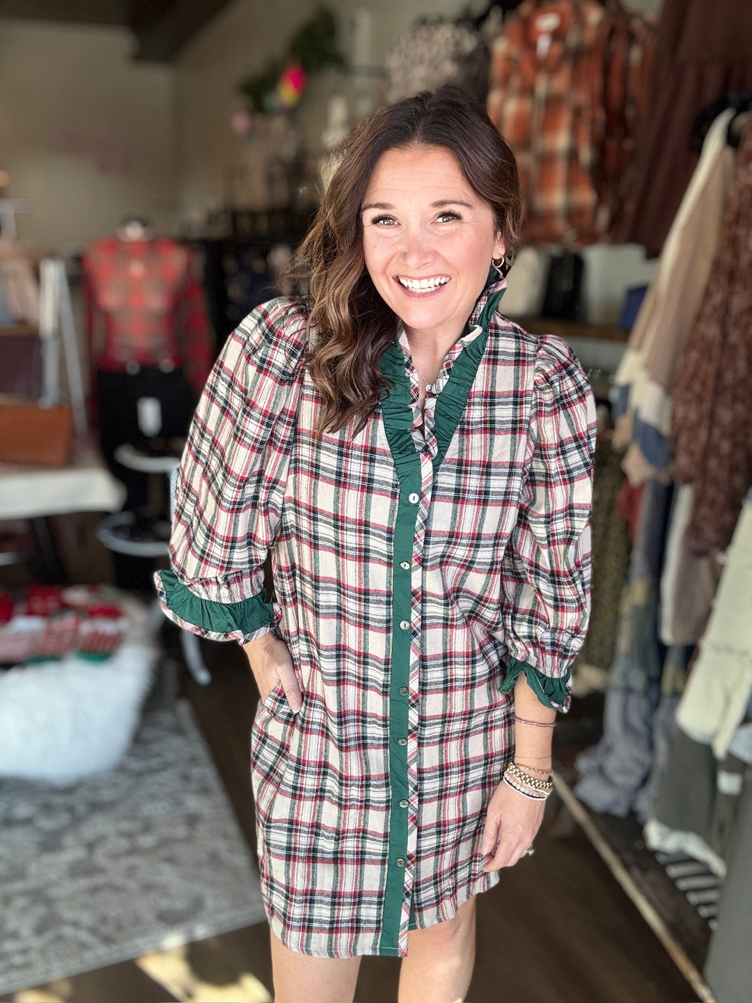 Plaid Holiday Dress