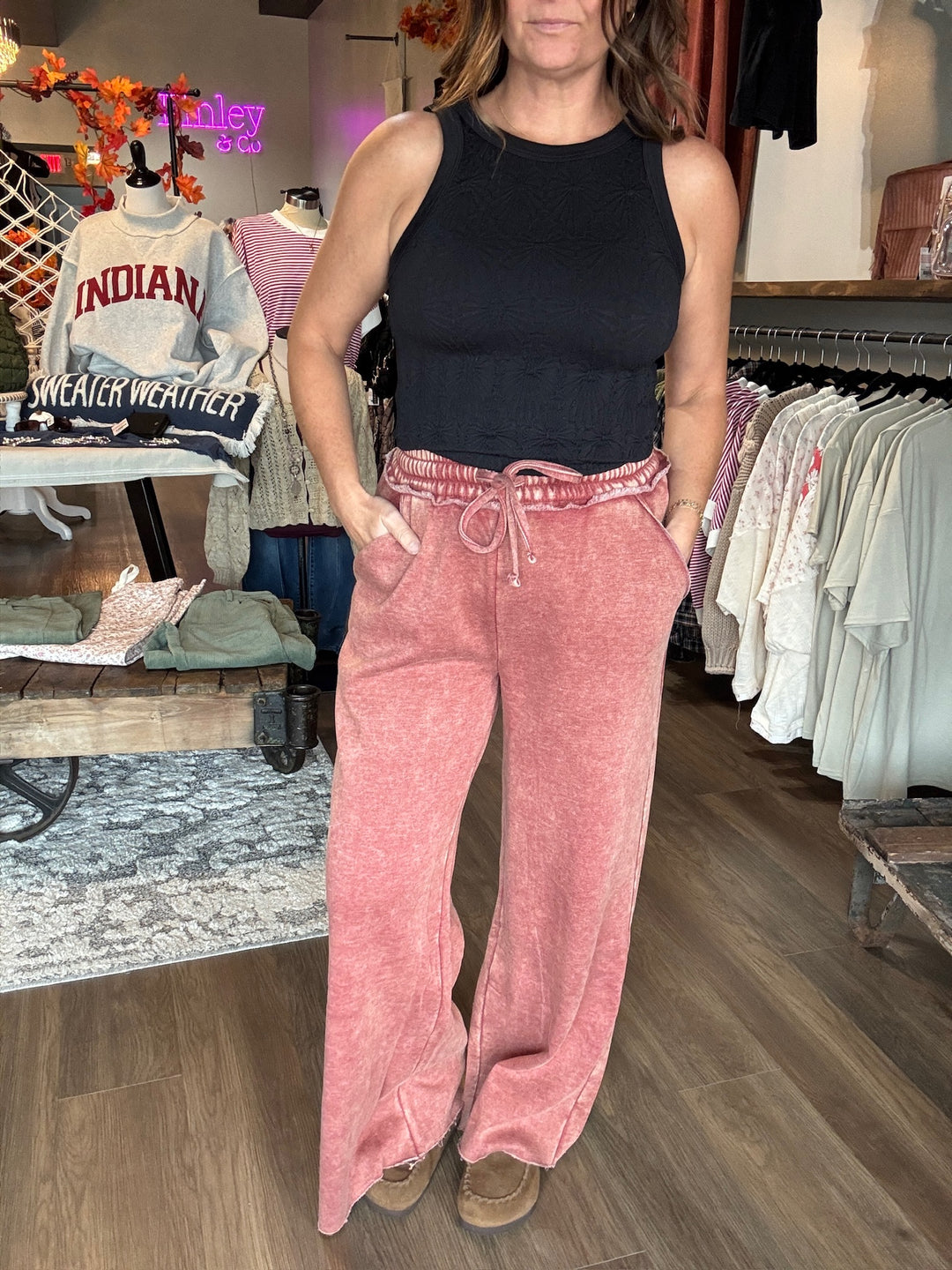 Autumn Breeze Wide Leg Sweatpants