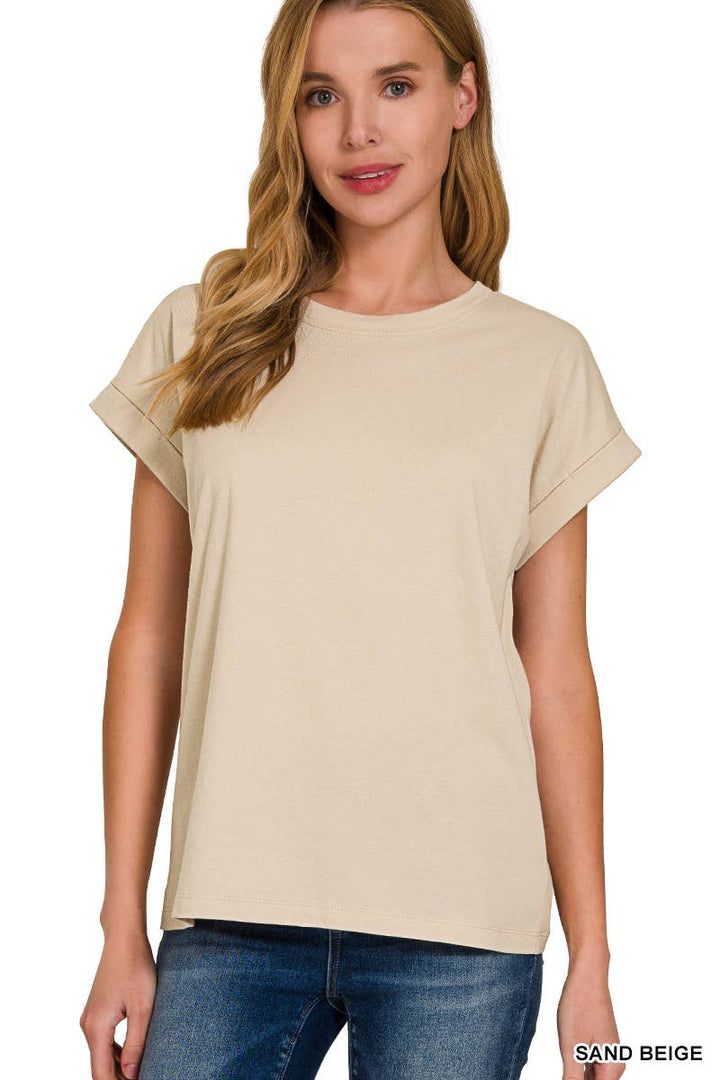 Cotton Crew Neck Short Sleeve T Shirt