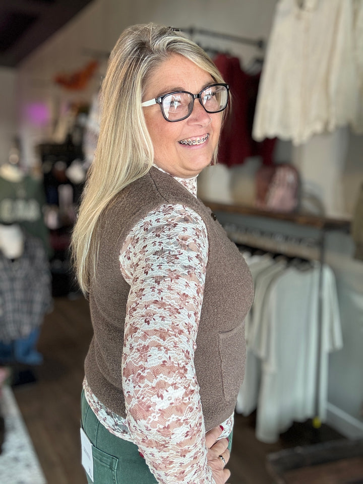 The Rustic Charm Sweater Vest
