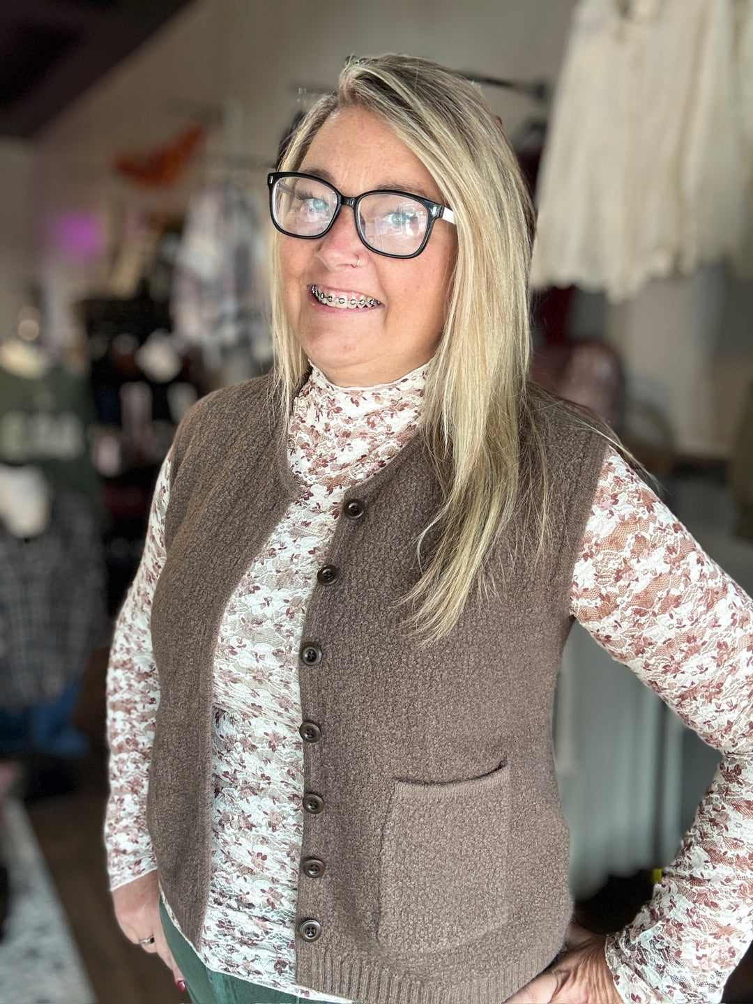 The Rustic Charm Sweater Vest