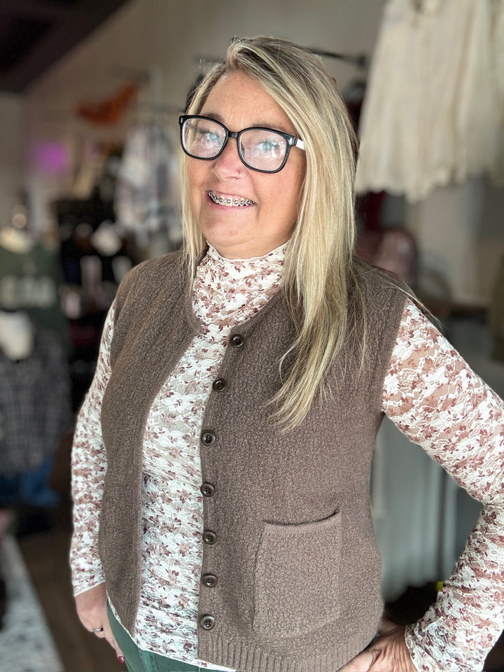 The Rustic Charm Sweater Vest