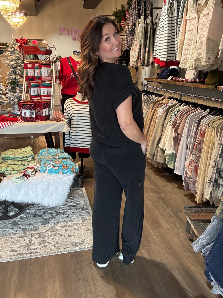 Mineral Wash Ribbed Lounge Set