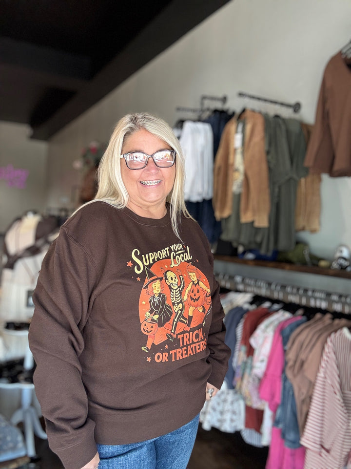 Brown Trick Or Treaters Sweatshirt