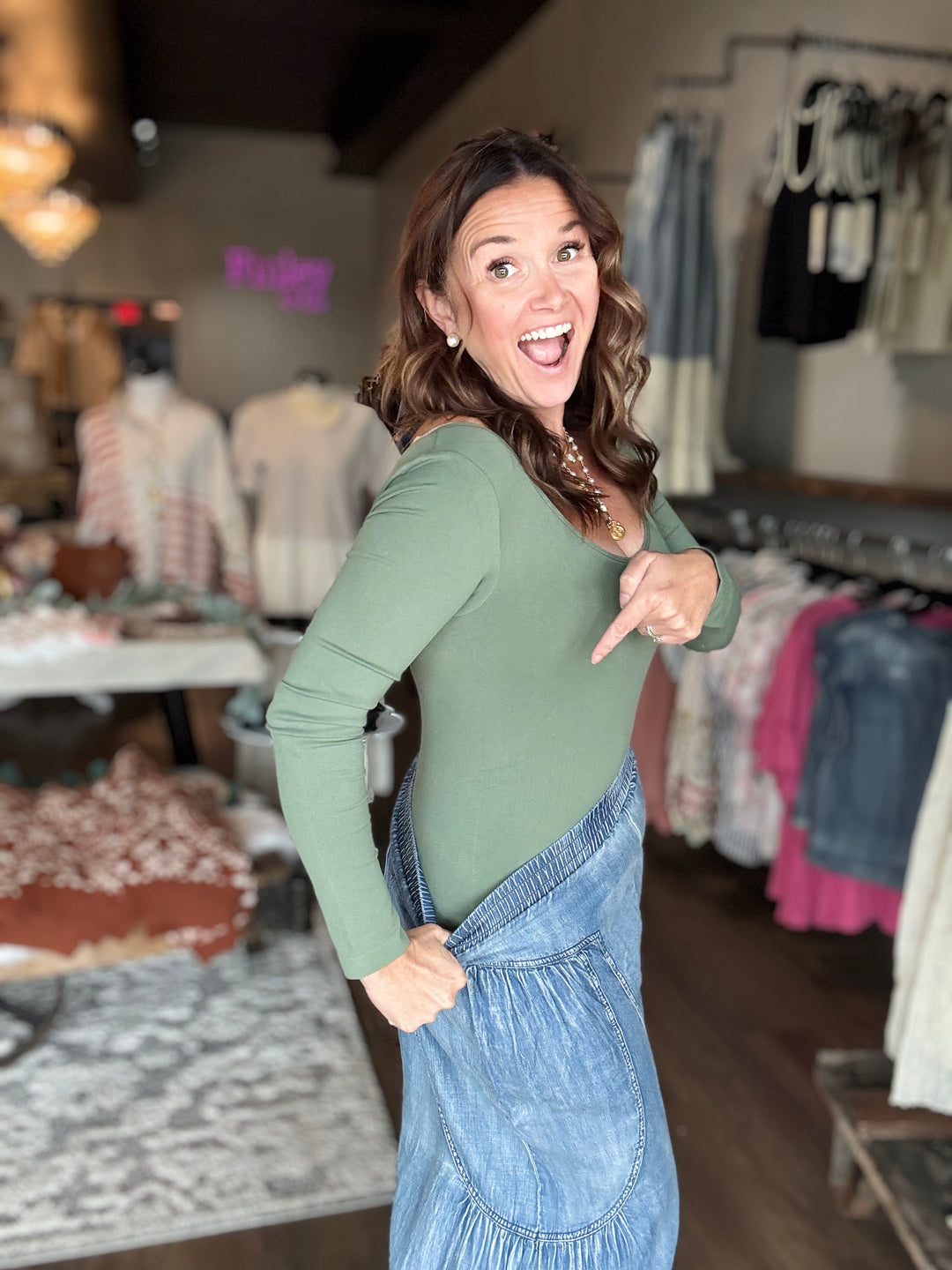 Seamless Reversible Long Sleeve Bodysuit