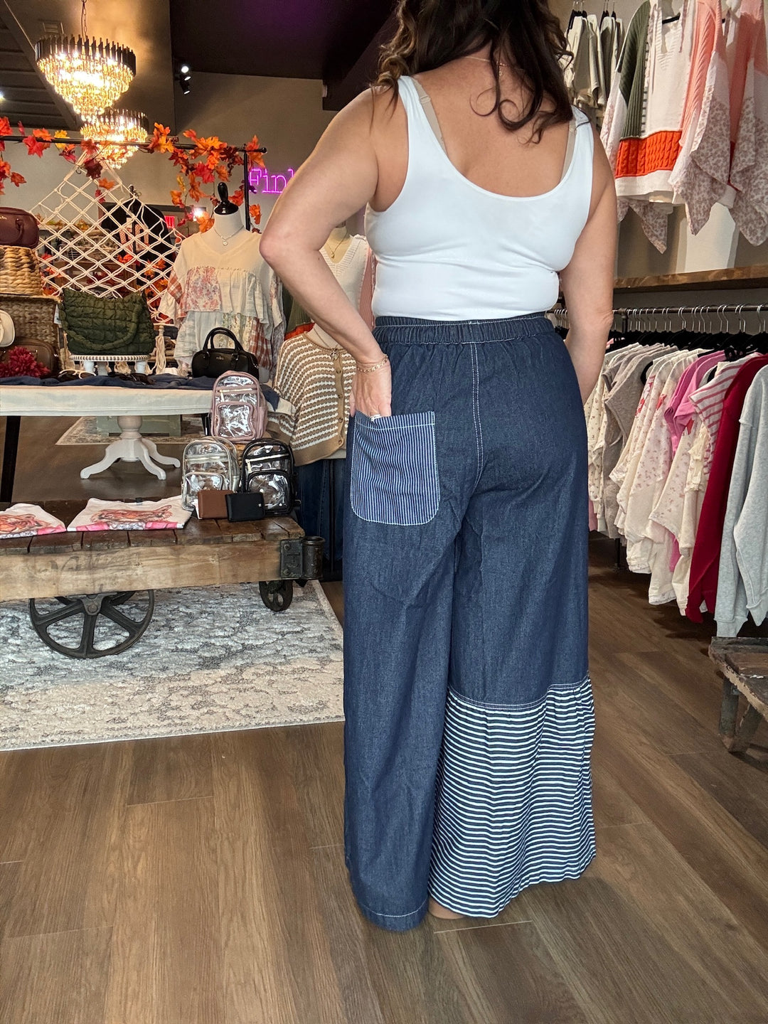 Oh My Stars Denim Wide Leg Pants