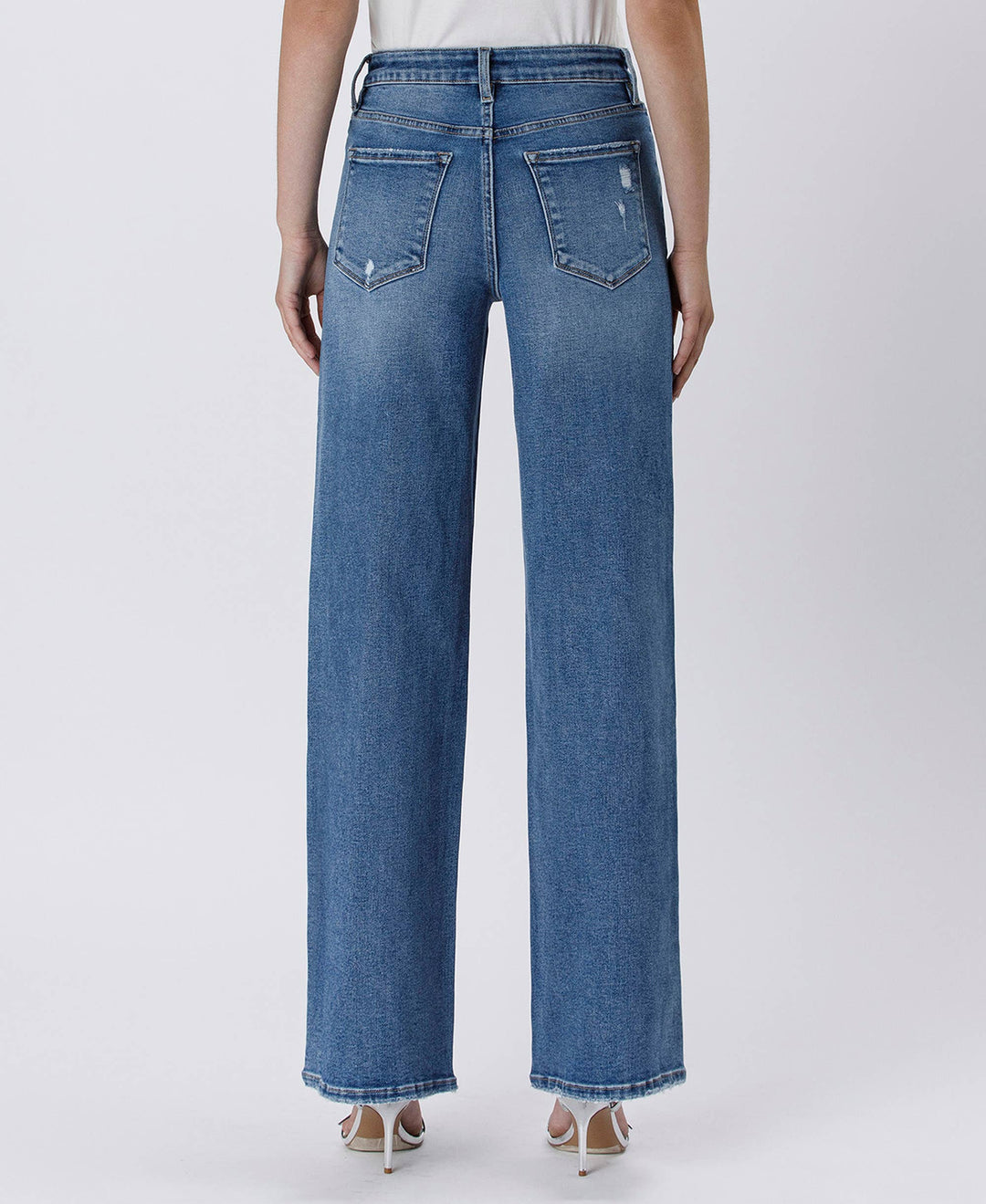 TUMMY CONTROL SUPER HIGH RISE BAGGY WIDE JEANS LV1574