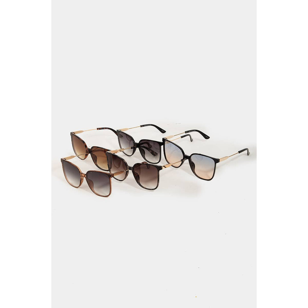 Square Acetate Frame Sunglasses: ASSORTED