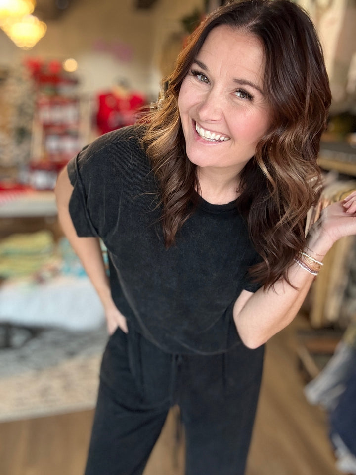 Mineral Wash Ribbed Lounge Set