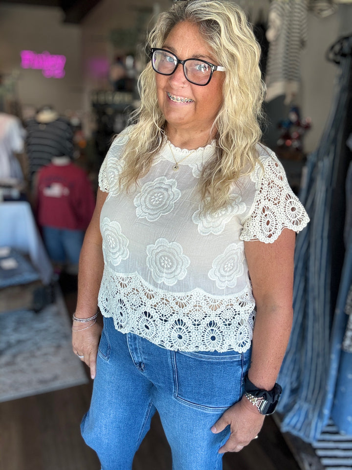 Cottage Charm Crochet Top