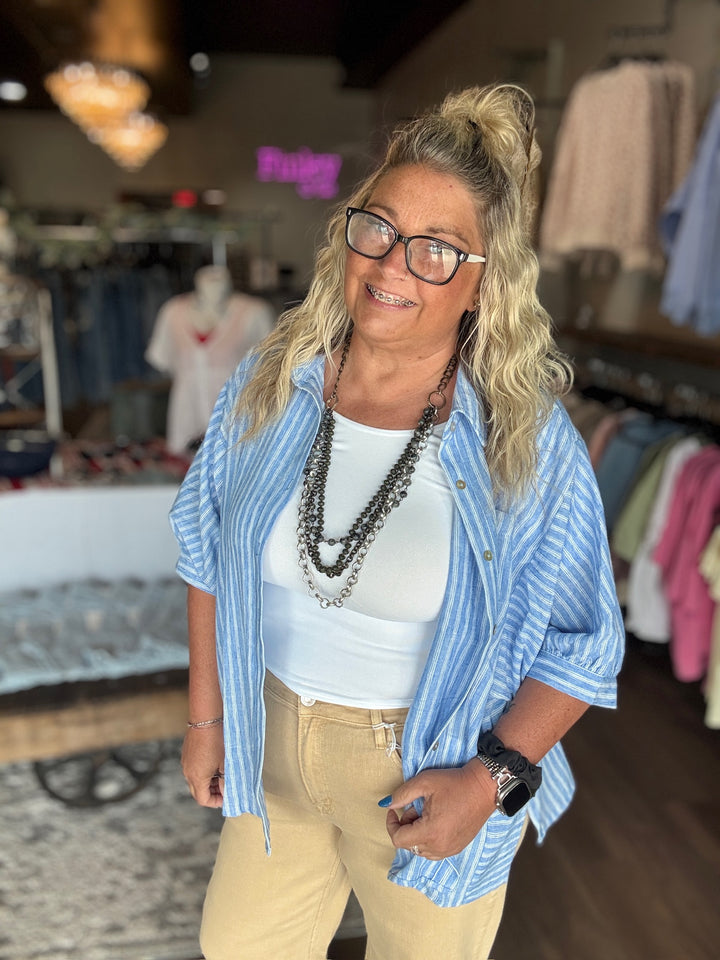 Soft Tide Button Up Top