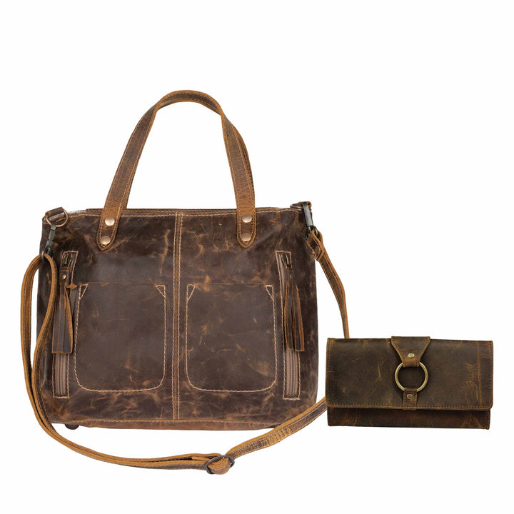 Leather Bag & Wallet Duo