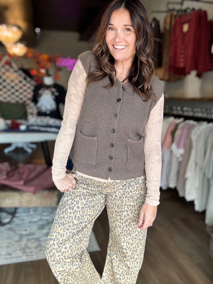 The Rustic Charm Sweater Vest