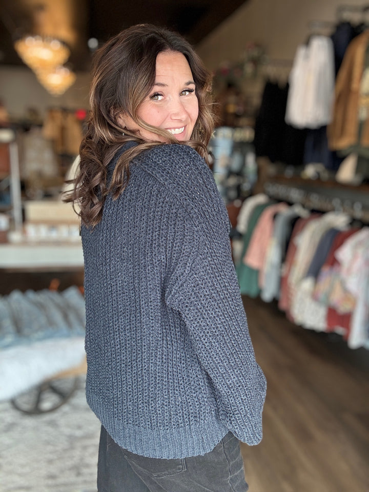 POL Charcoal Cardigan