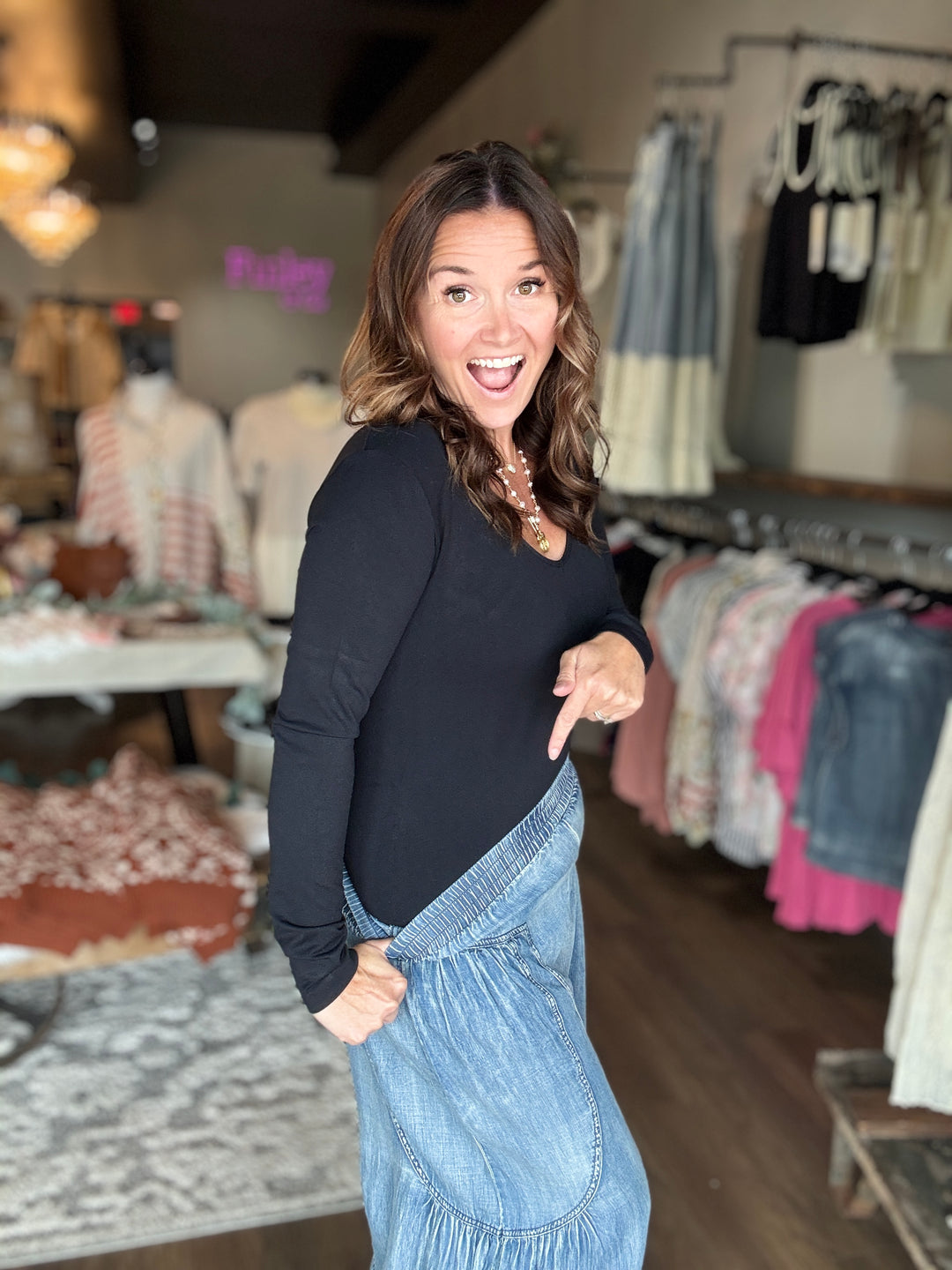 Seamless Reversible Long Sleeve Bodysuit