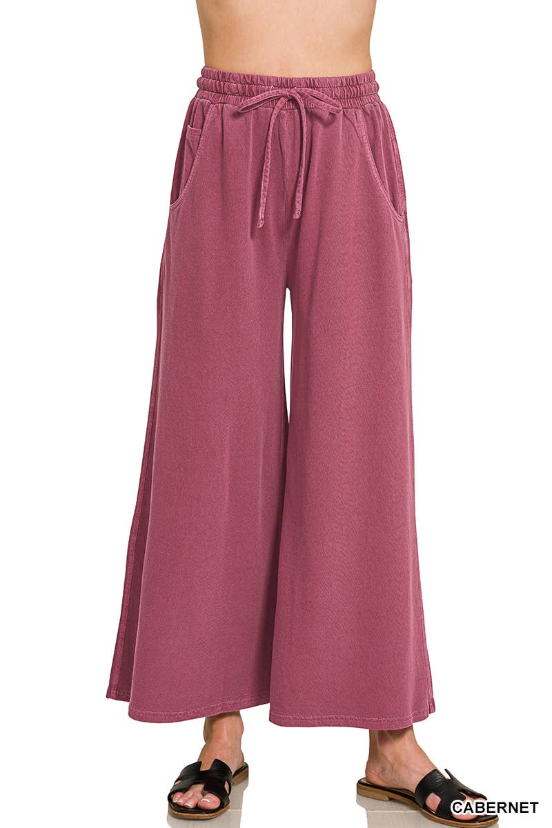 1016 French Terry Pigment Dye & Enzyme Wash Pants w/ Pockets SI-2