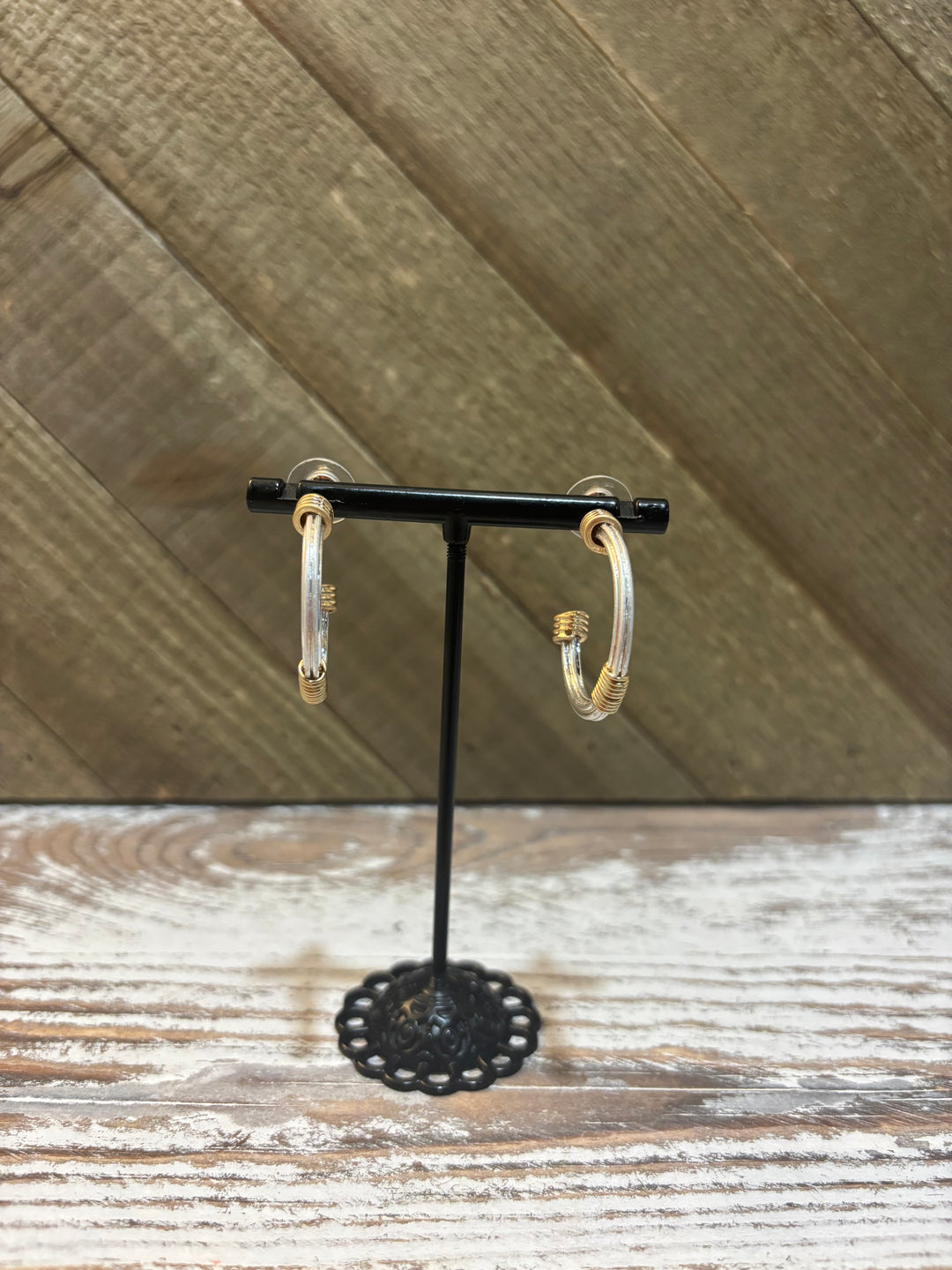 Silver Wire Hoop Earring