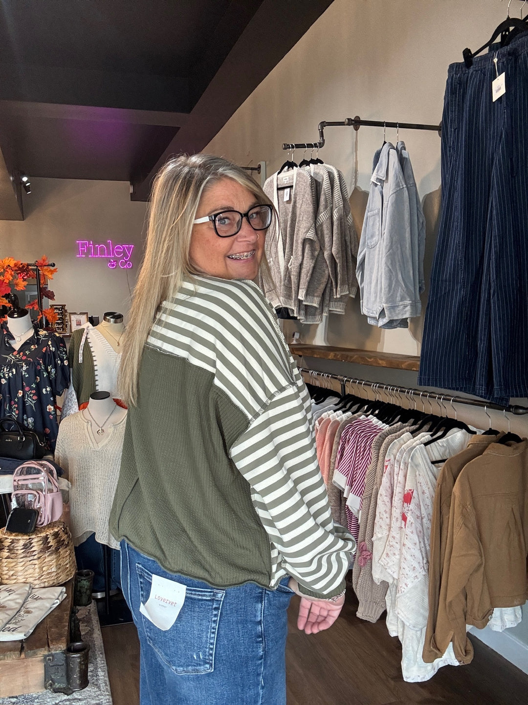 Falling For Stripes Sweatshirt