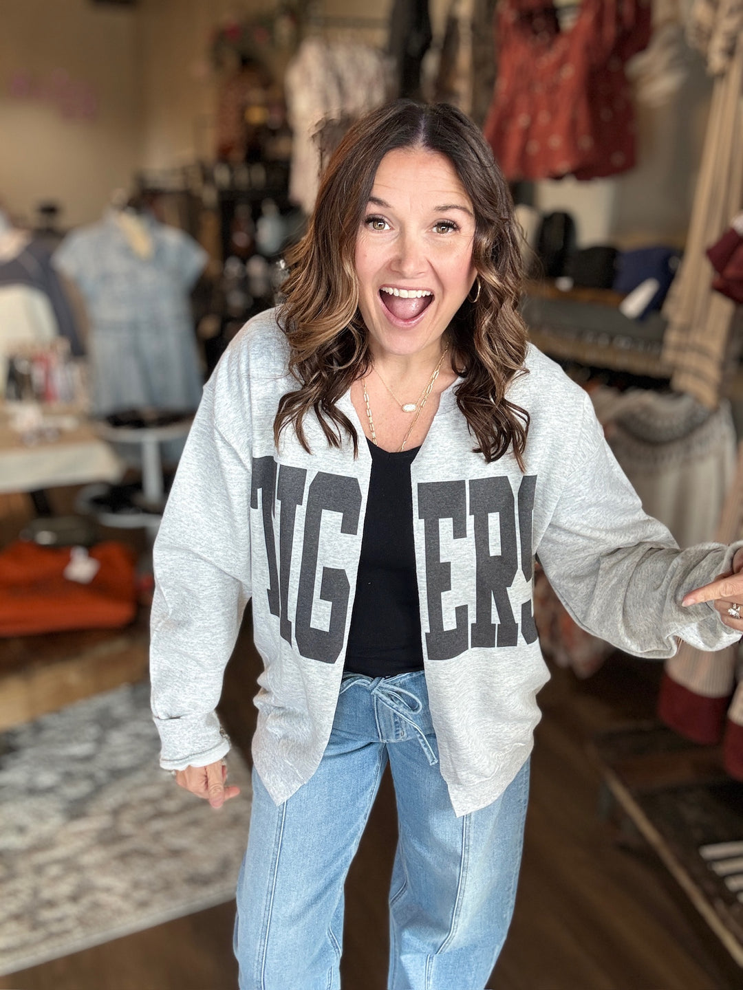 Tigers Sweatshirt Cardigan