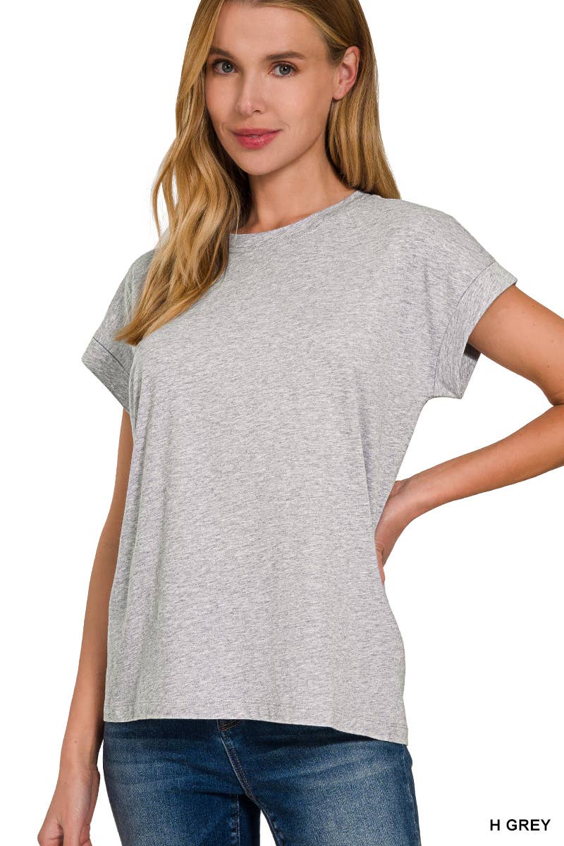 Cotton Crew Neck Short Sleeve T Shirt