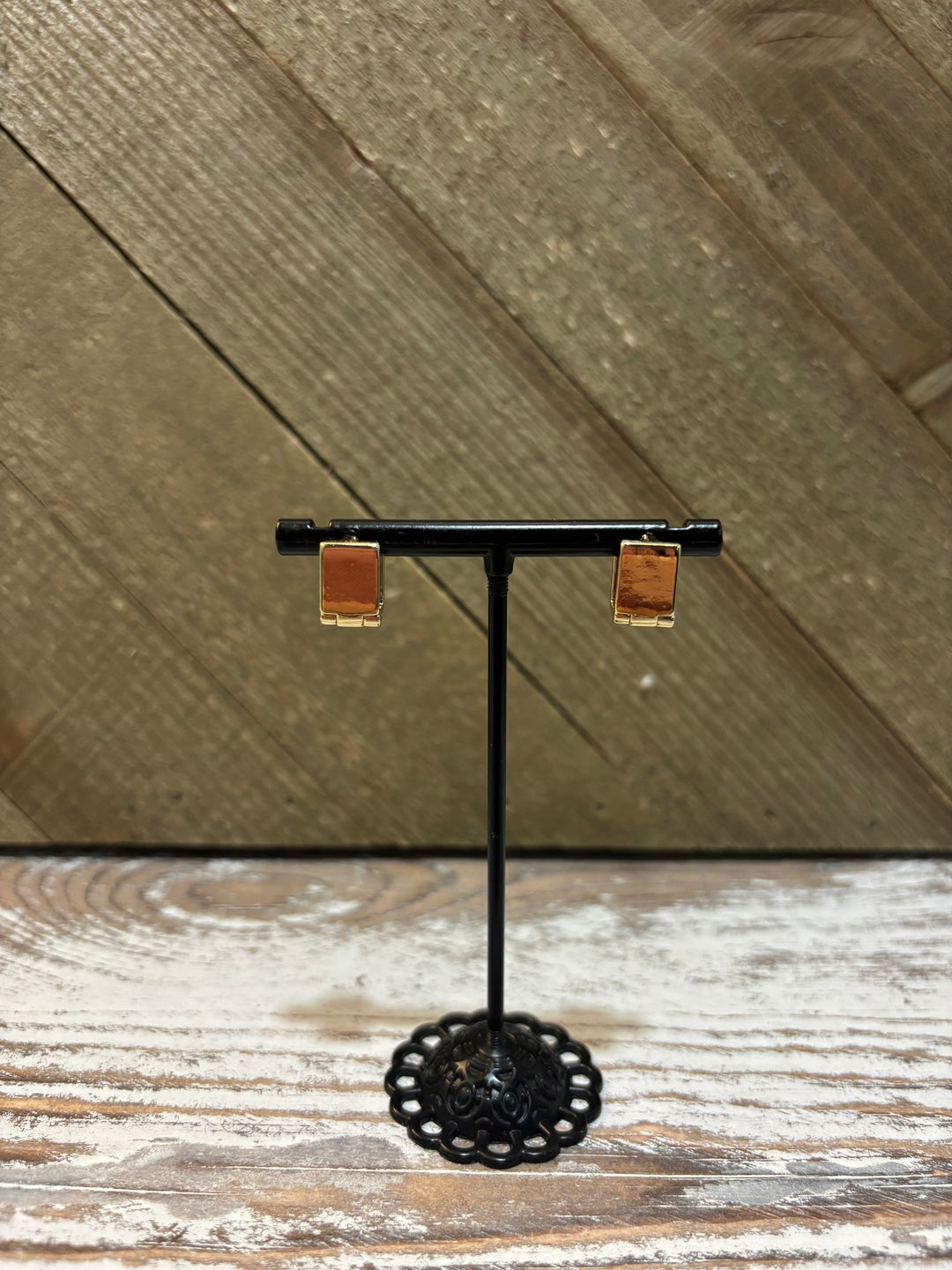 Square Huggie Earrings