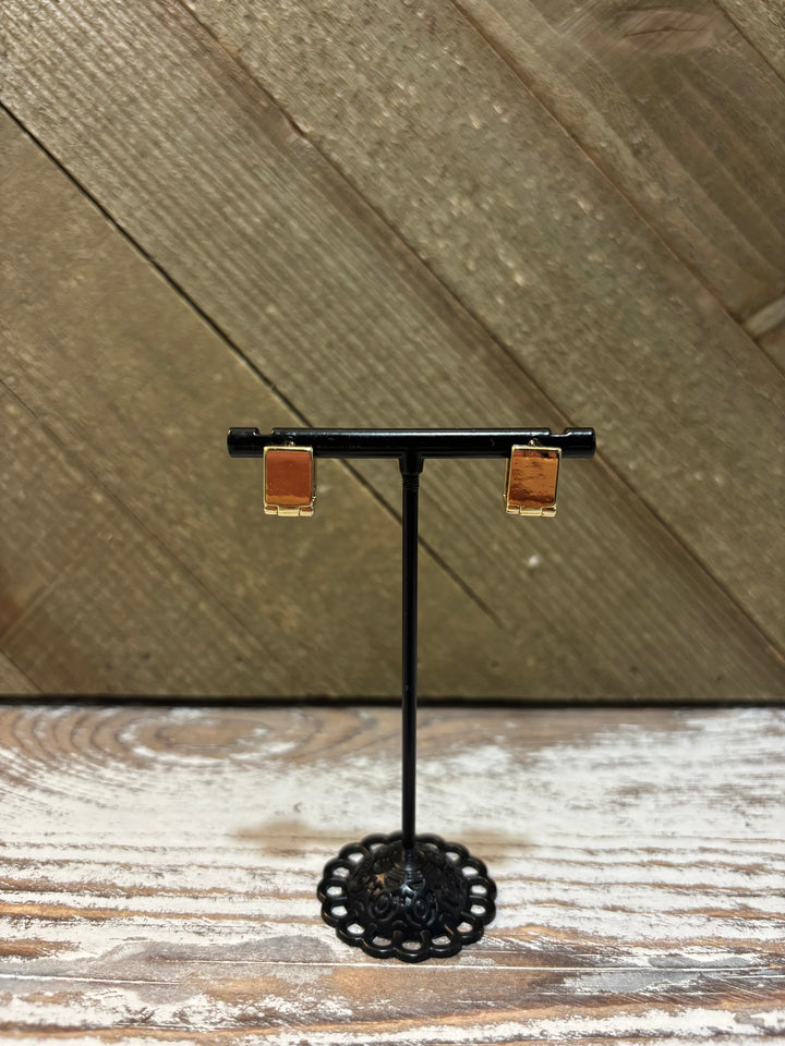 Square Huggie Earrings