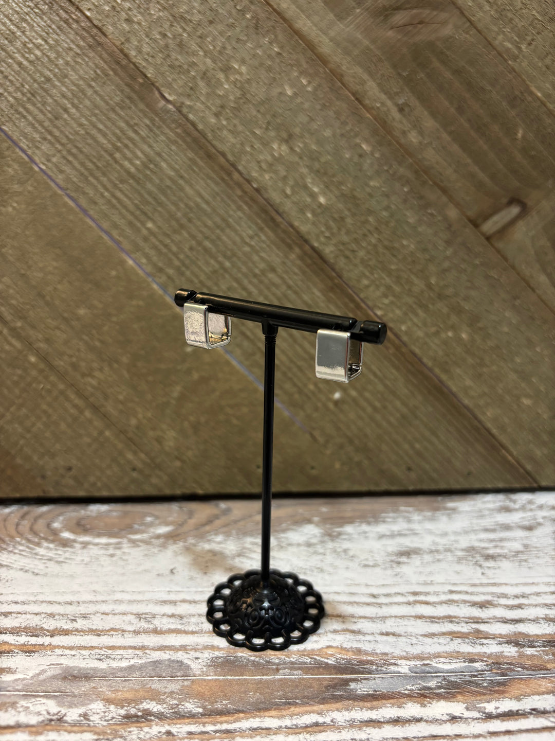 Square Huggie Earrings