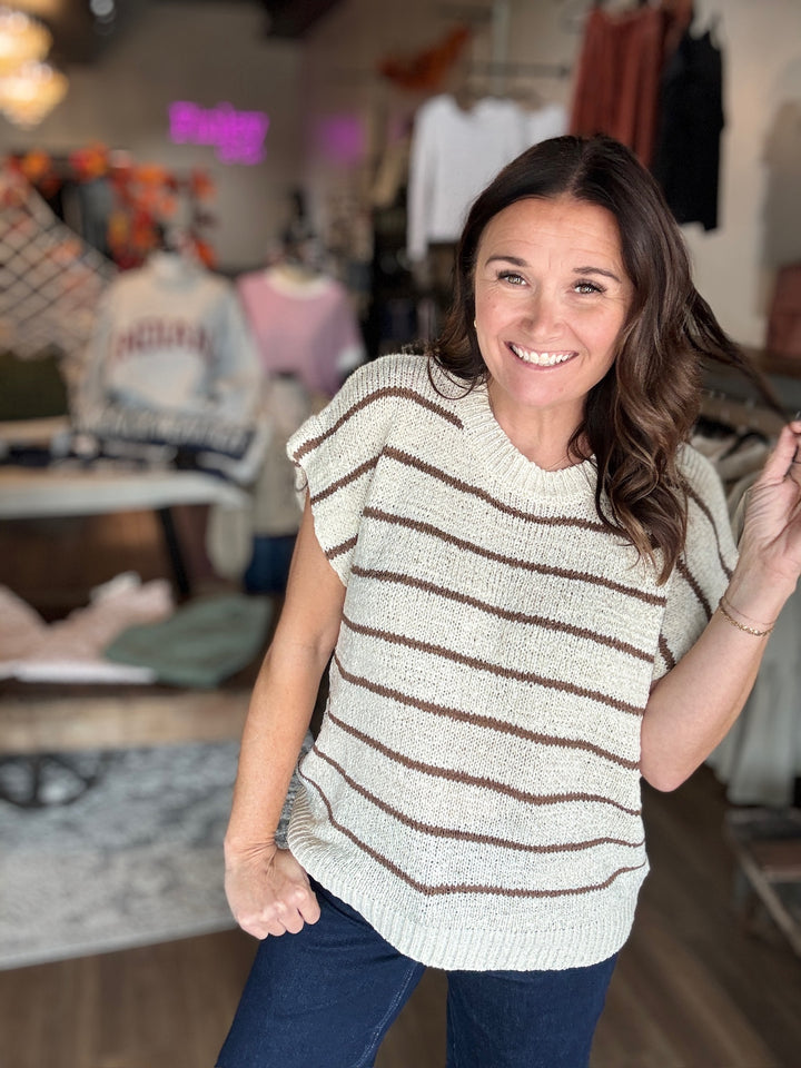 Classic Fall Striped Sweater Top