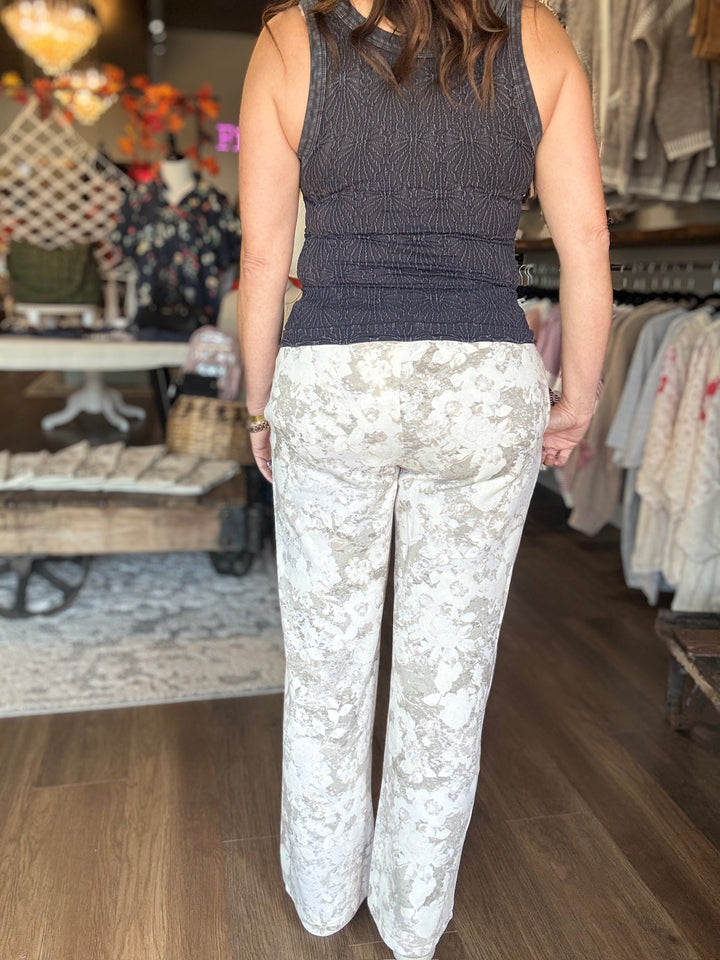 Fall Floral Wide Leg Lounge Pants