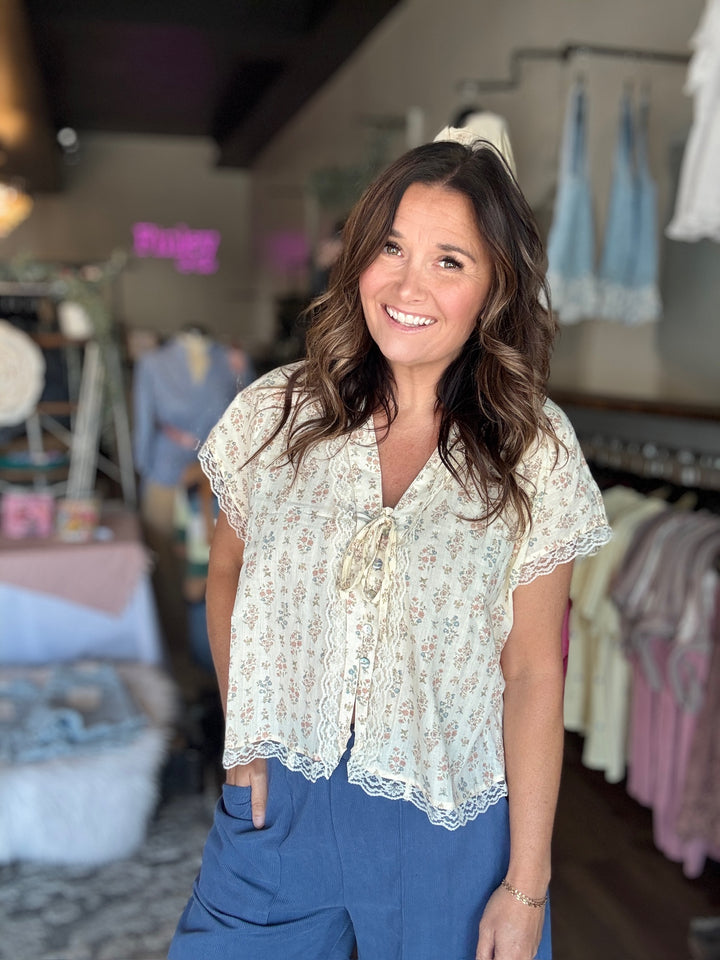 Vintage Petal Lace Blouse