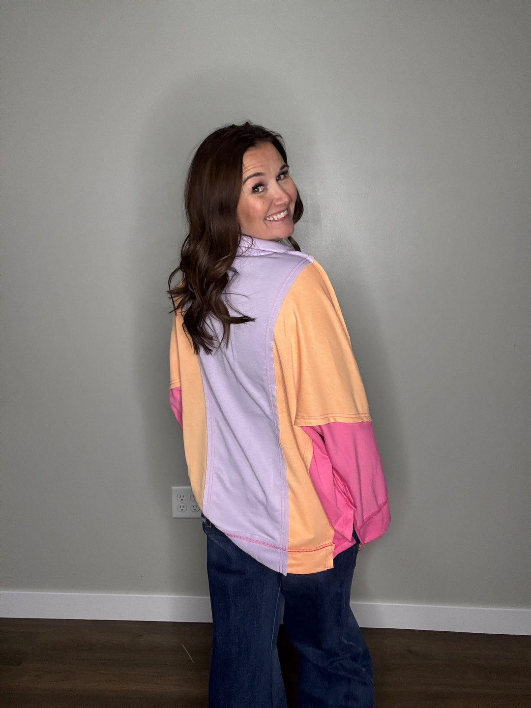 Hi-lo Color Block Top