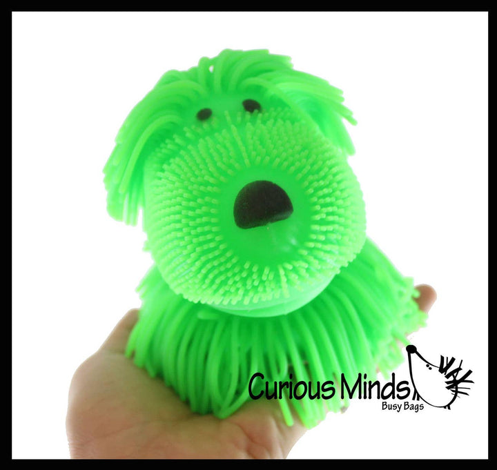 Shaggy Mop Dog Puffer Ball Squishies