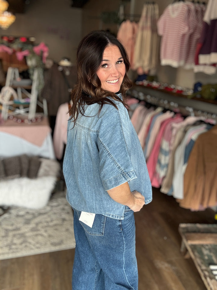 Spring Essential Denim Top