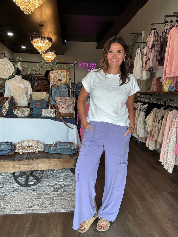 Summer Comfort Wide Leg Cargo Pants