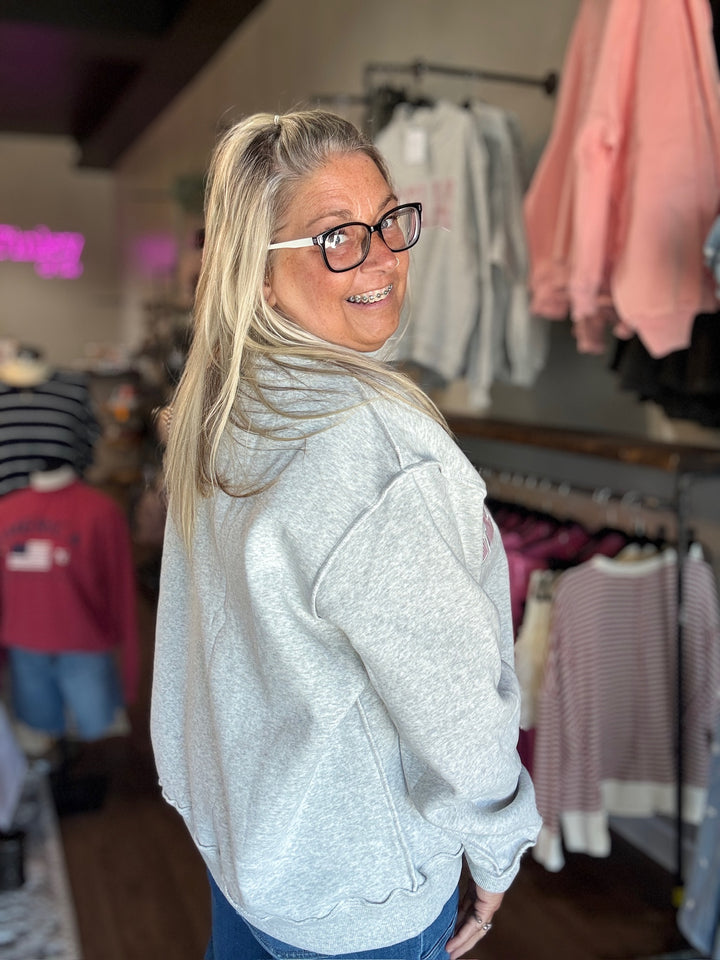 INDIANA Stripe Embroidered Sweatshirt