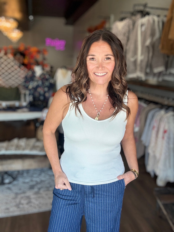 Basic Ribbed Reversible Tank Top