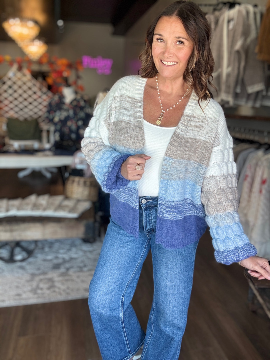 Cool Nights Ombre Cardigan