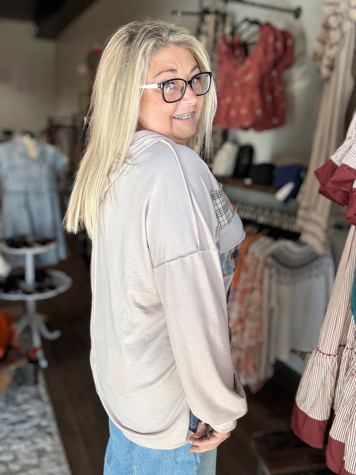 Peek A Boo Plaid Hoodie