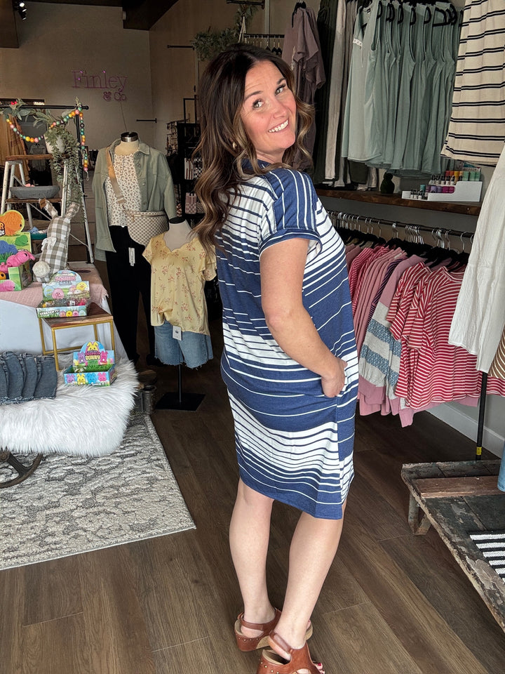 Stripe Mini Dress