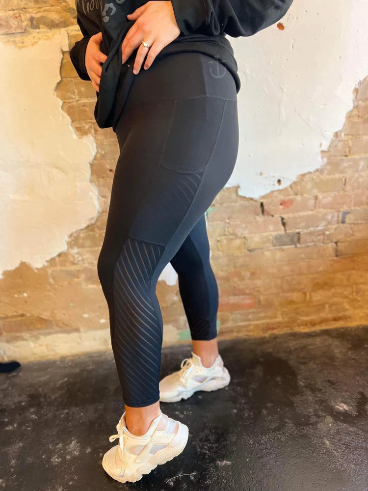Anchored Arrows Luxe Lines Leggings - Full Length