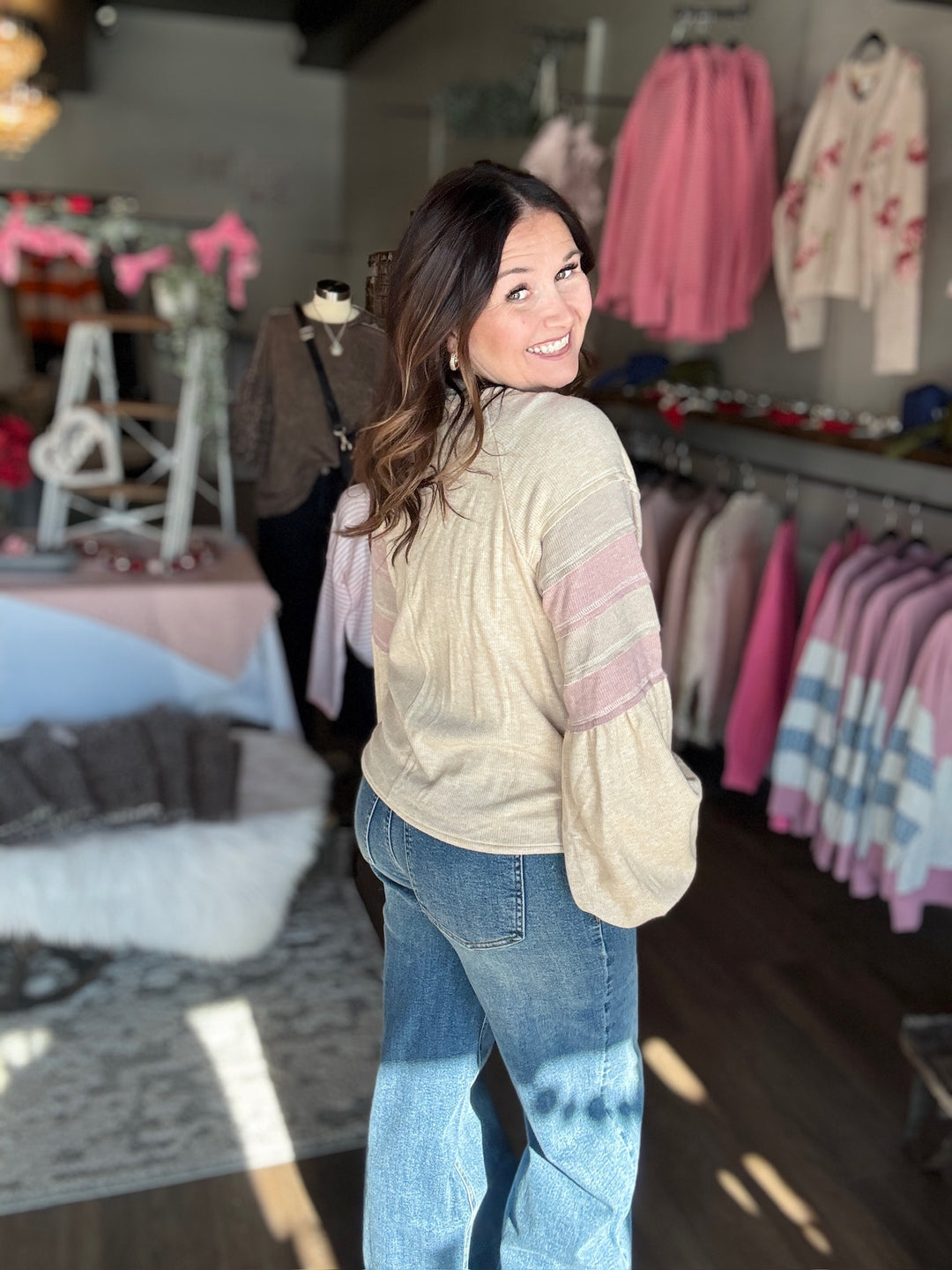 Oversized Colorblock Knit Top