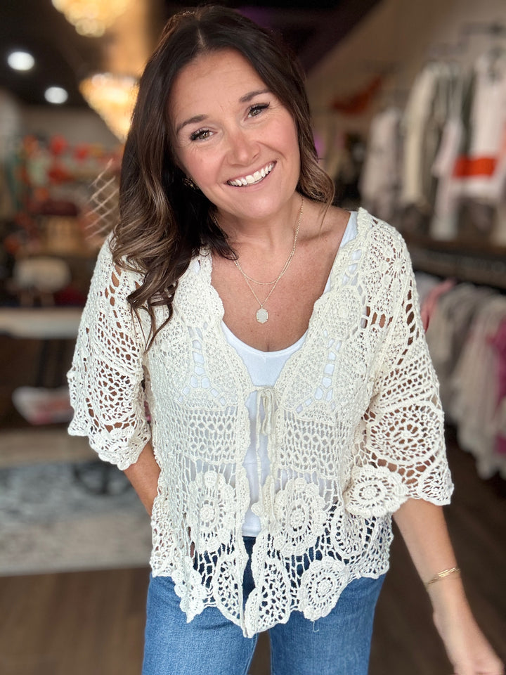 Golden Grove Crochet Top