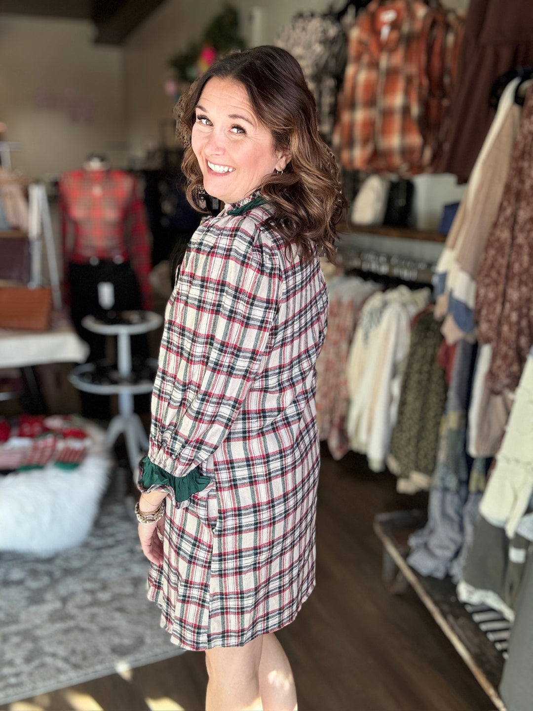 Plaid Holiday Dress