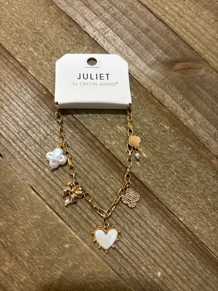 Gold Heart Charm Bracelet