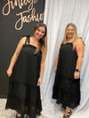 Black Tiered Maxi Dress