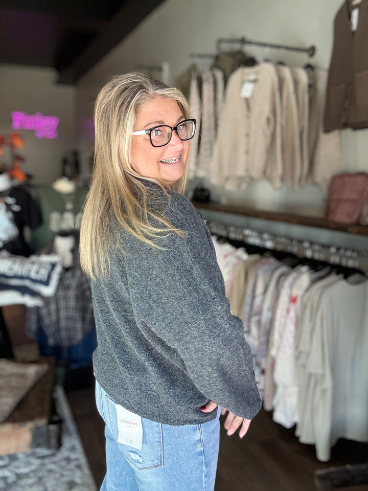 The Cozy Charcoal Cardigan