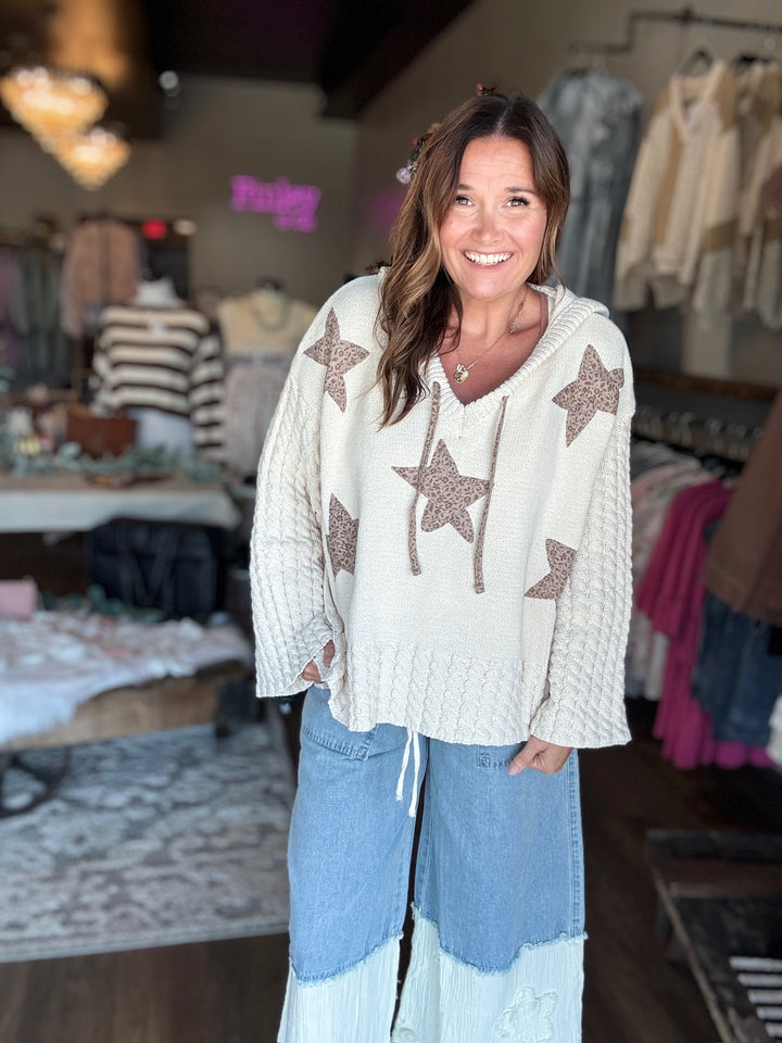 Super Soft Hooded Star Sweater