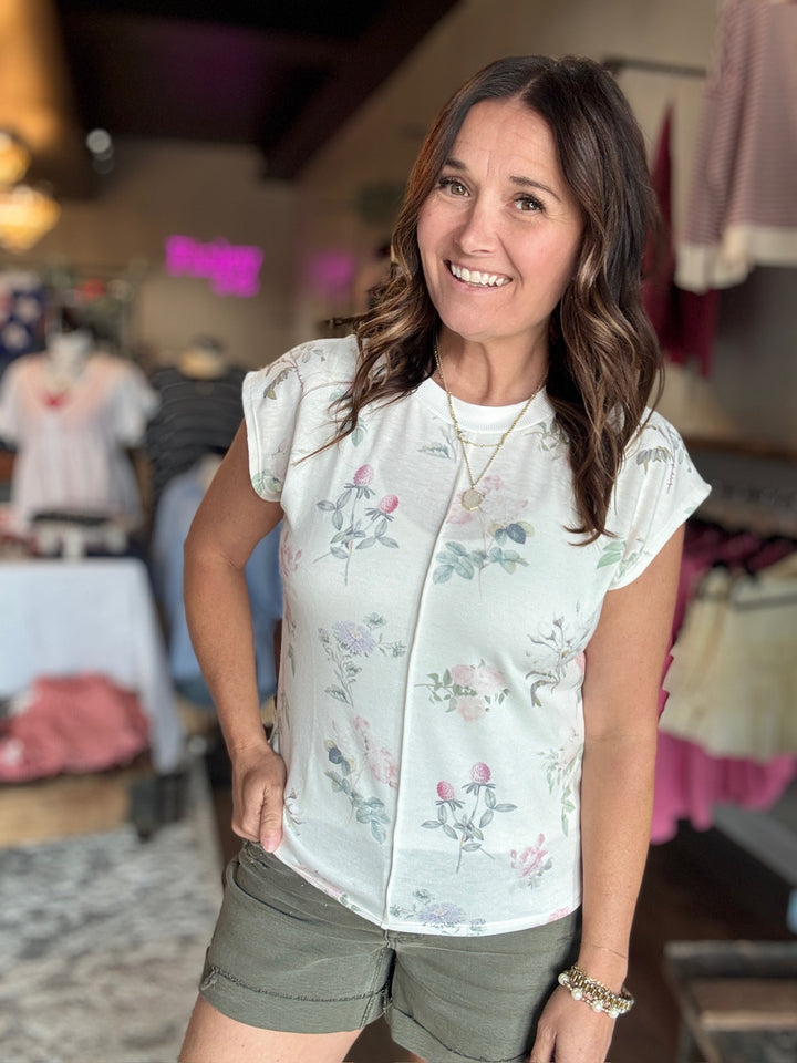 Summer Floral Knit Top