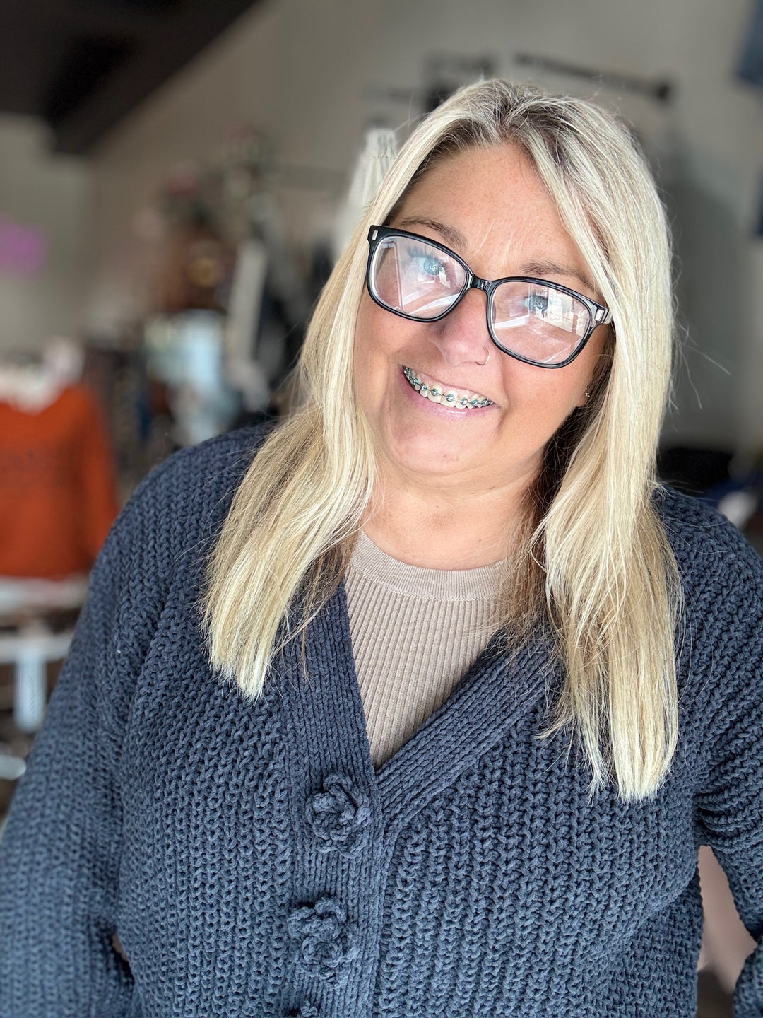 POL Charcoal Cardigan